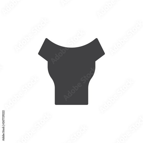Womens Blouse vector icon. filled flat sign for mobile concept and web design. Sleeveless blouse glyph icon. Symbol, logo illustration. Pixel perfect vector graphics