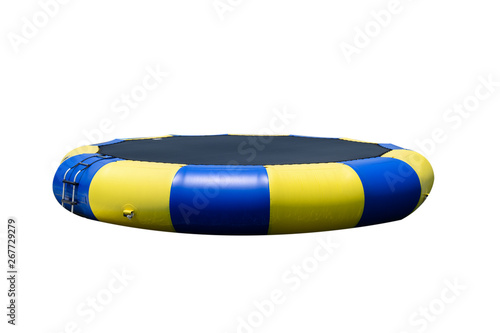 Inflatable bounce air jumping bag a blue yellow