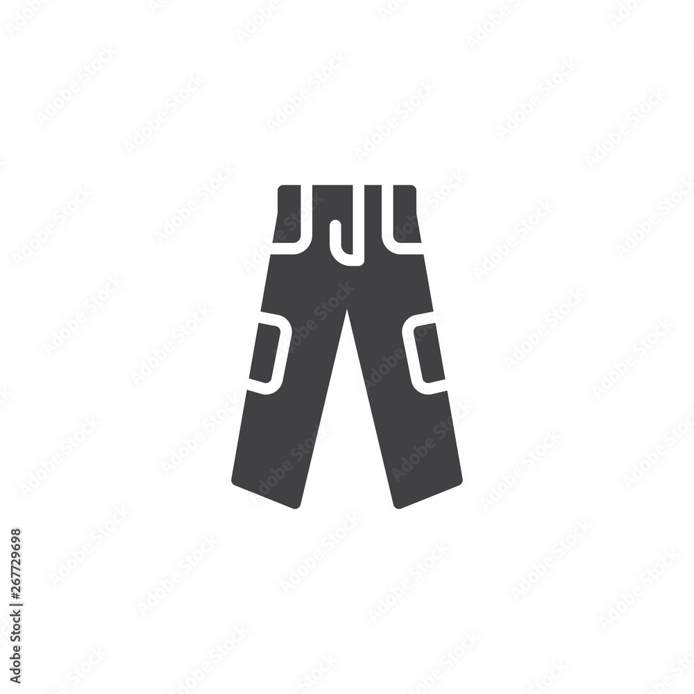 Casual trousers vector icon. filled flat sign for mobile concept and web design. Cargo pants glyph icon. Symbol, logo illustration. Pixel perfect vector graphics Casual trousers vector icon. filled flat sign for mobile concept and web design. Cargo pants glyph icon. Symbol, logo illustration. Pixel perfect vector graphics