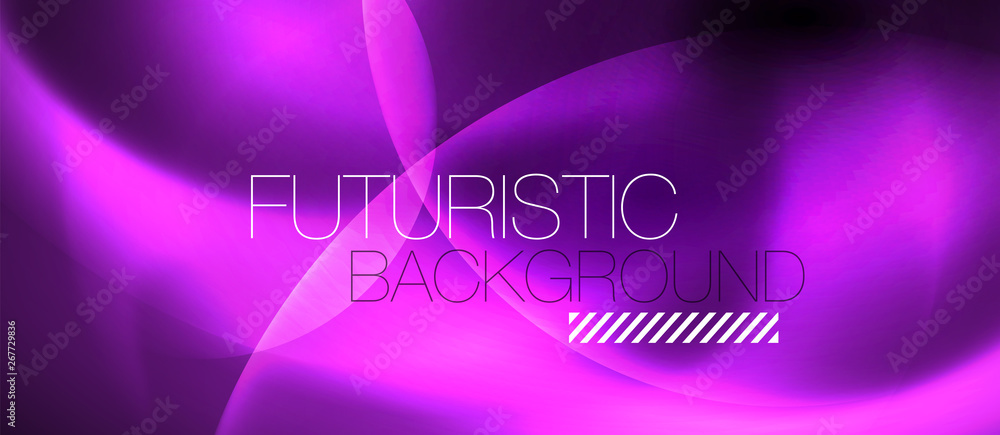 Shiny neon color light with circles abstract background Shiny neon color light with circles abstract background