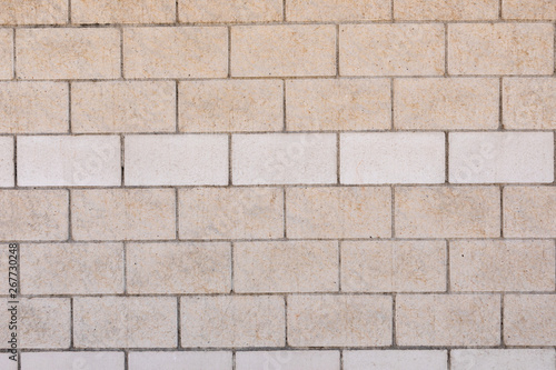 White wall with cement bricks