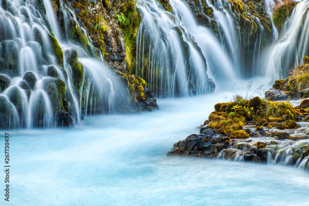 Fototapeta premium Wild Bruarfoss Waterfall in Iceland