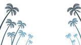 Palm tree silhouette frame