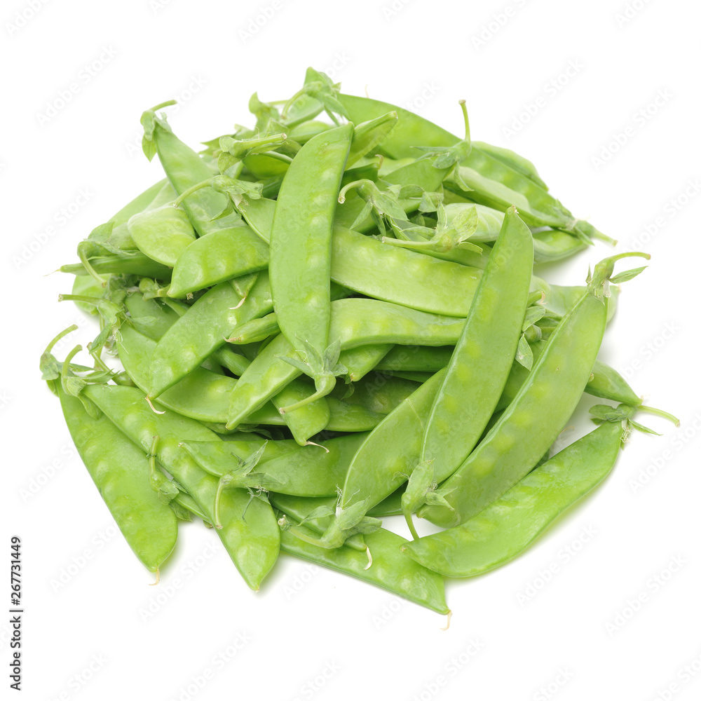 Snow peas isolated on white background Snow peas isolated on white background
