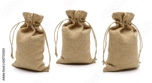 Obraz na płótnie linen bag on white background