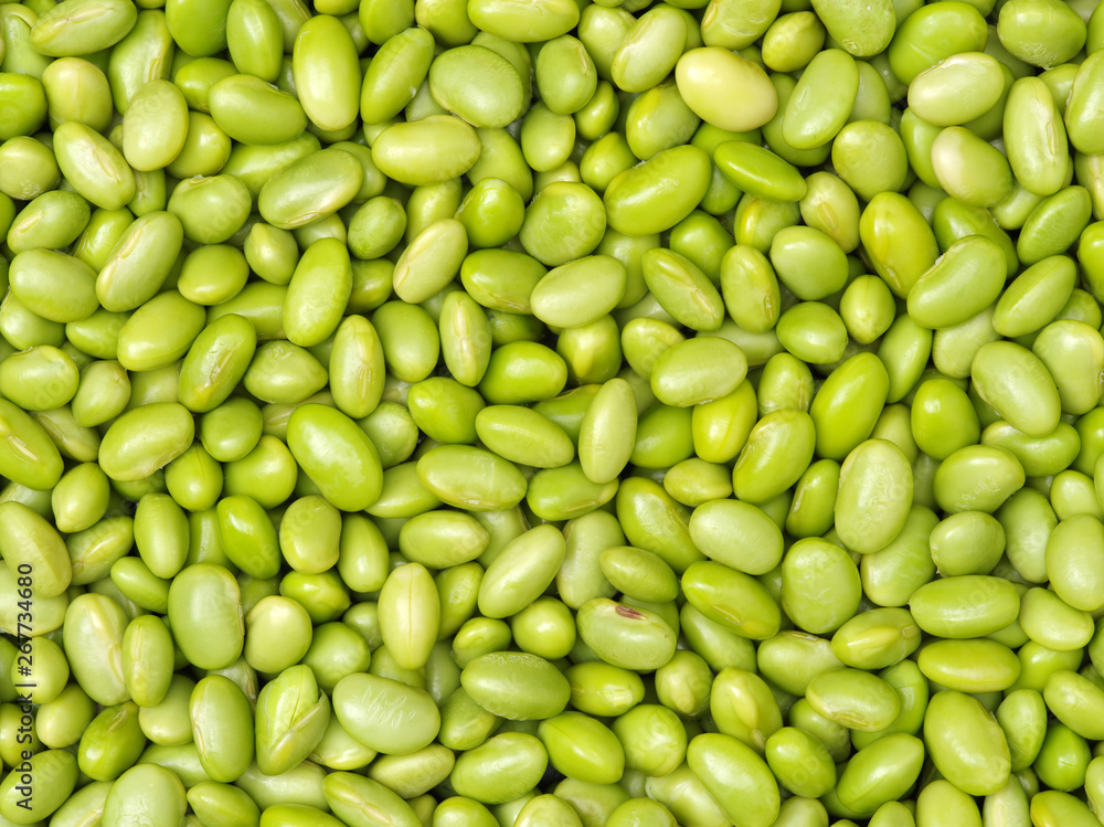 Green soybeans background Green soybeans background