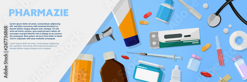 Banner mit Medizin - Pharmazie