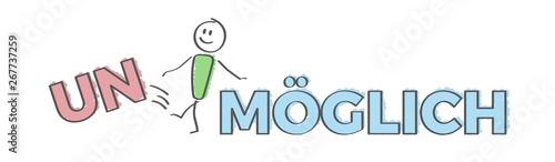 Stick Figure - Mann kickt Un von Unmöglich - Möglich