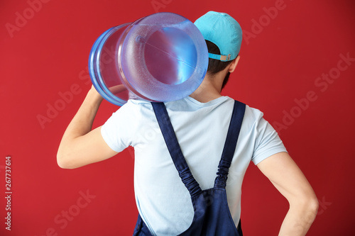 Delivery courier with bottl...