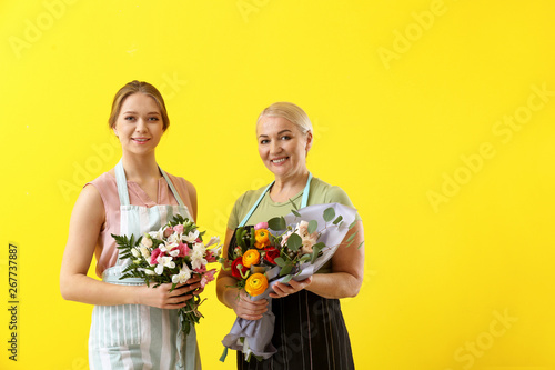 Female florists with bouque...