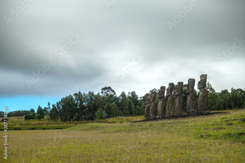 Ahu Akivi ultra long exposure in Easter Island