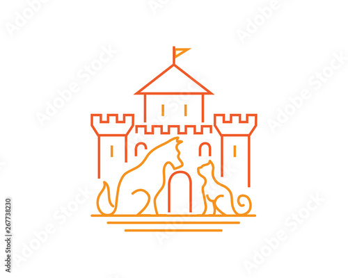 Pet Kingdom Logo In Isolated White Background