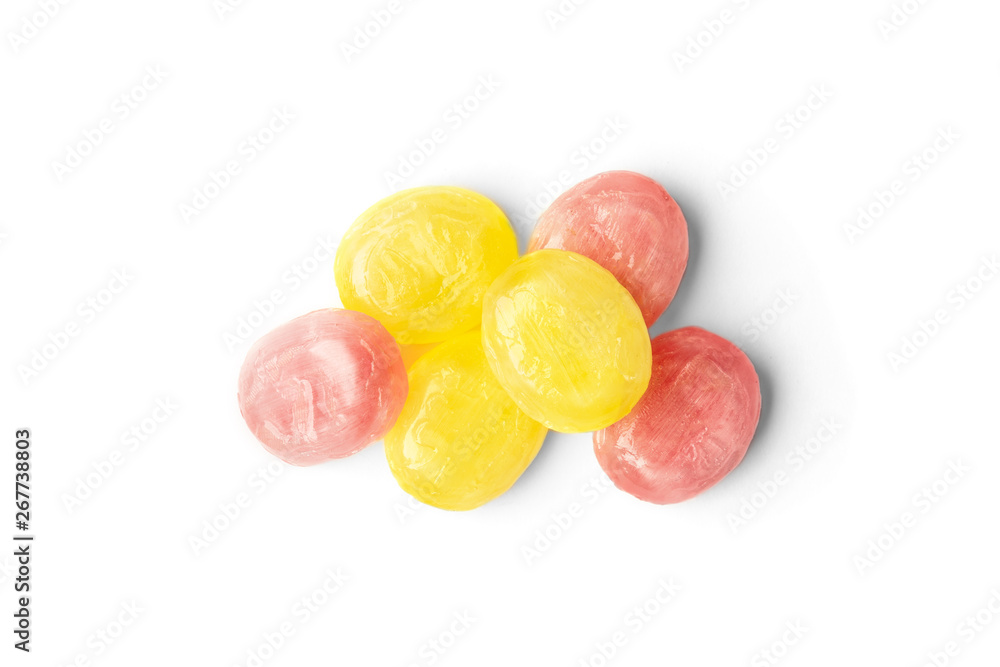 Color candies isolated on white background. Color candies isolated on white background.