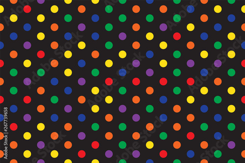 Circle pattern multi color dark abstract background