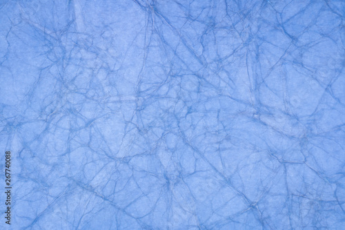 Blue crumpled paper texture