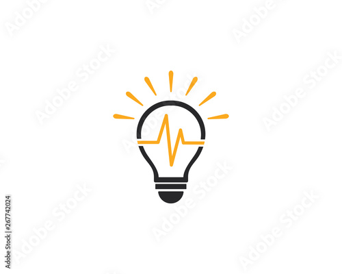 light bulb logo template vector icon illustration design 