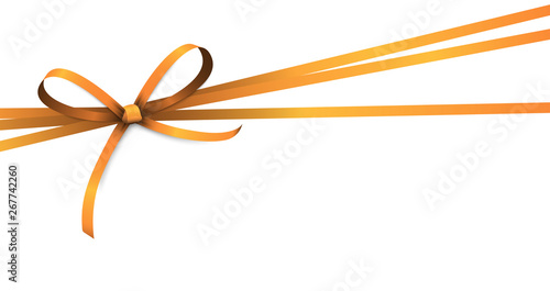 orange colored ribbon bow