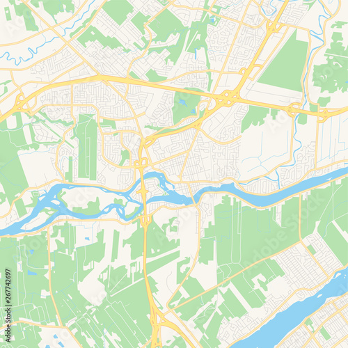 Empty vector map of Terrebonne  Quebec  Canada