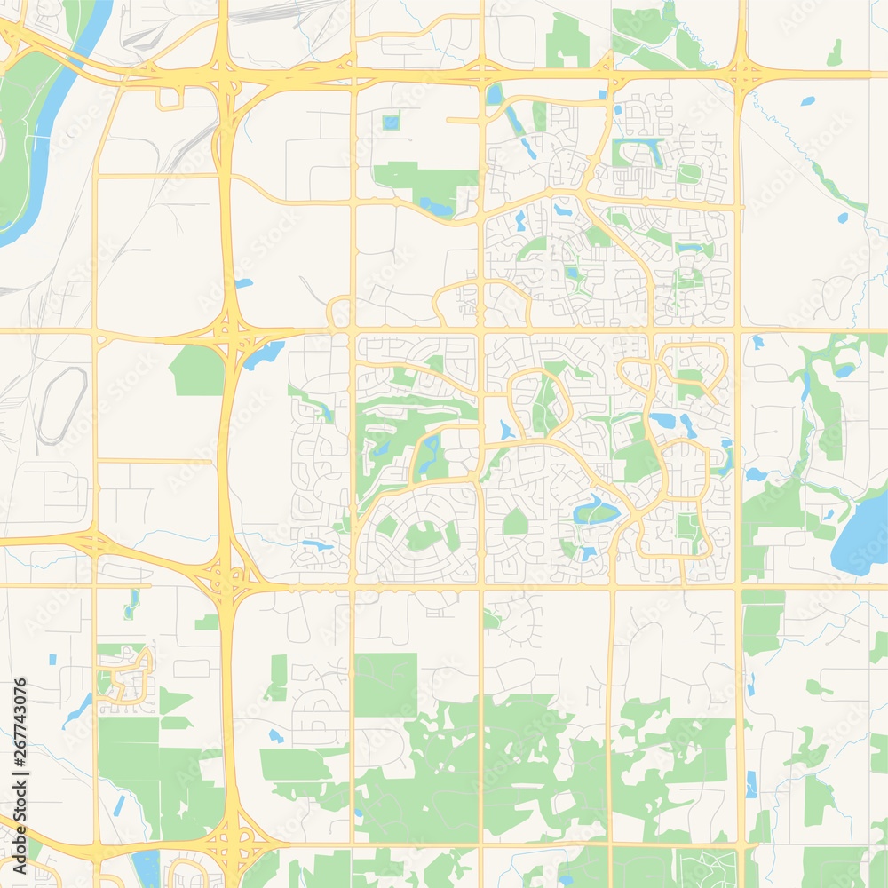 Empty vector map of Strathcona County, Alberta, Canada Empty vector map of Strathcona County, Alberta, Canada
