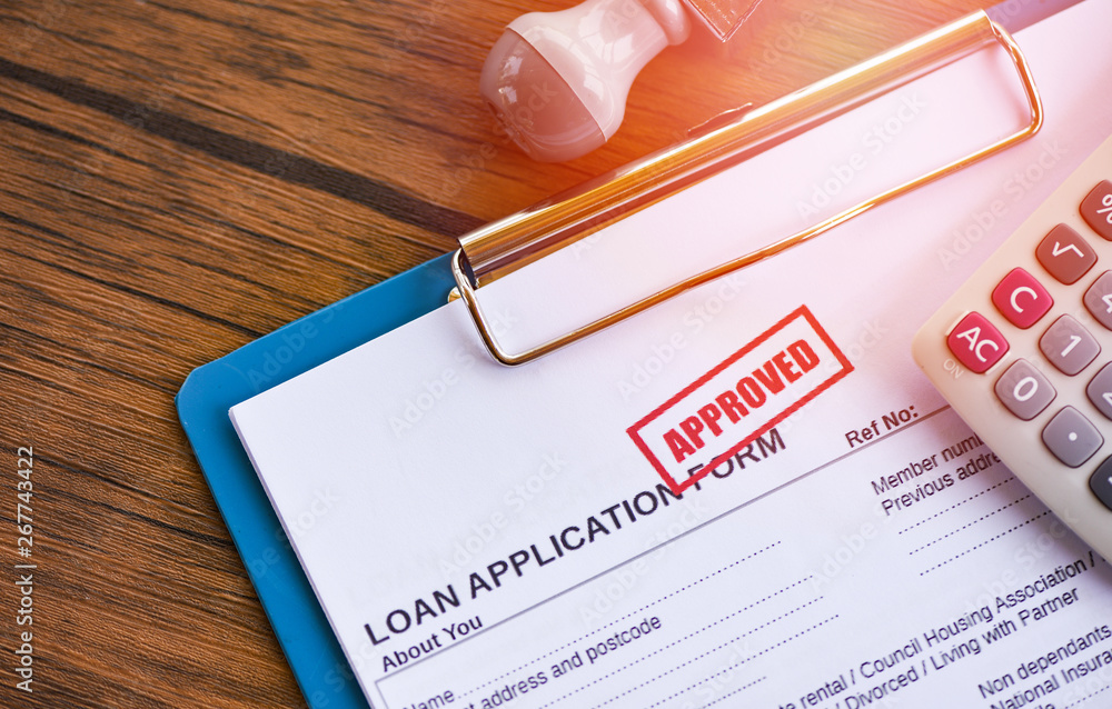 Loan approval / financial loan application form for lender and borrower