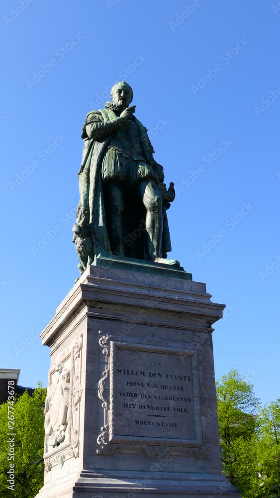 Statue of William of Orange in the City of The Hague, The Netherlands