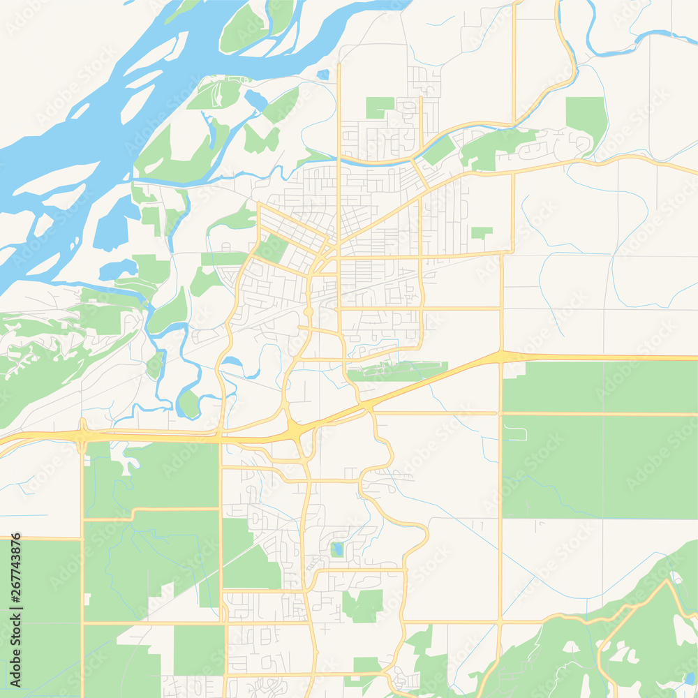 Empty vector map of Chilliwack, British Columbia, Canada