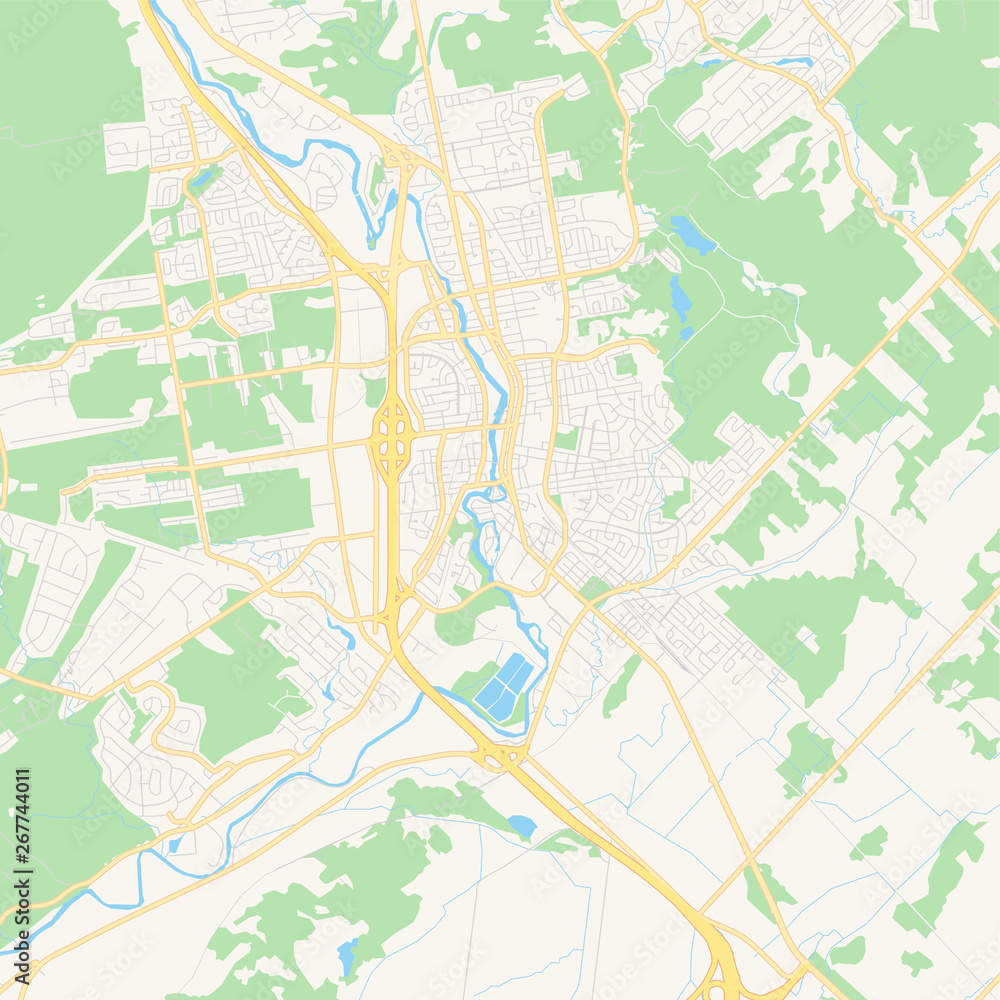 Empty vector map of Saint-Jérôme, Quebec, Canada
