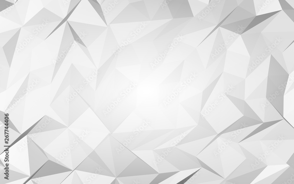 White abstract background. Lowpoly backdrop. Crumpled paper. 3D illustration White abstract background. Lowpoly backdrop. Crumpled paper. 3D illustration