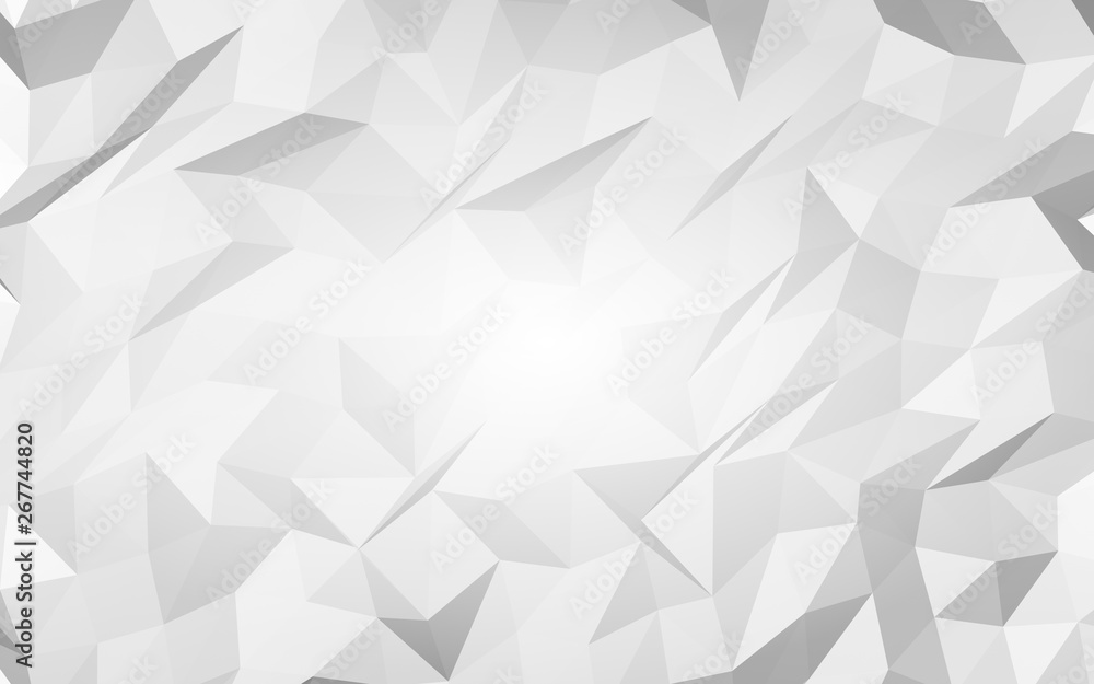 White abstract background. Lowpoly backdrop. Crumpled paper. 3D illustration White abstract background. Lowpoly backdrop. Crumpled paper. 3D illustration