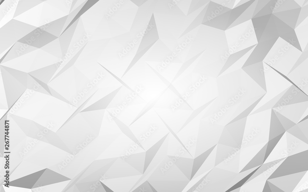 White abstract background. Lowpoly backdrop. Crumpled paper. 3D illustration White abstract background. Lowpoly backdrop. Crumpled paper. 3D illustration