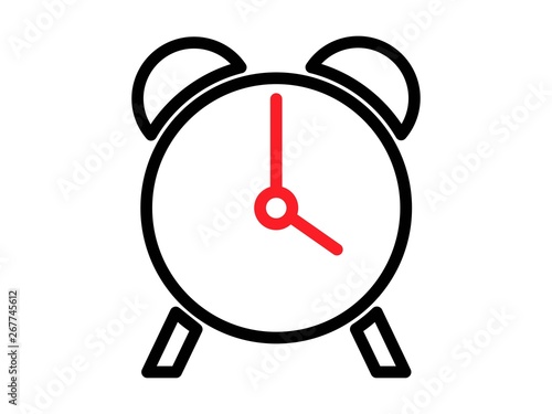 clock line vector icon