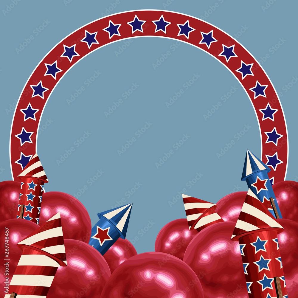 Obraz premium 4th of July Background design for greeting cards in super high resolution.
