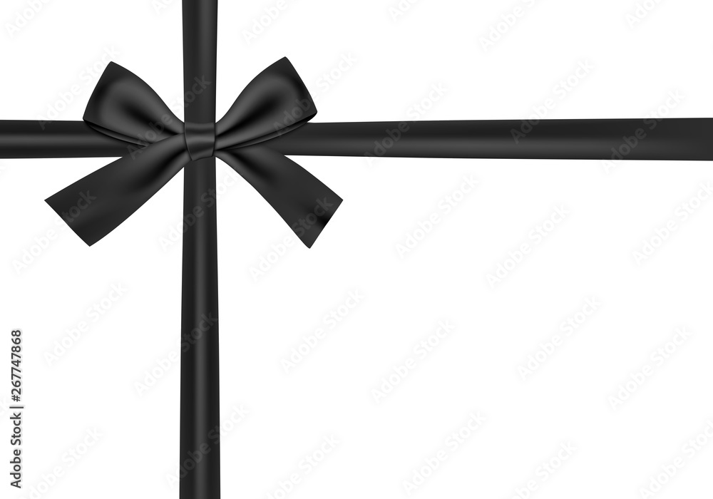 Black gift 2025 ribbon