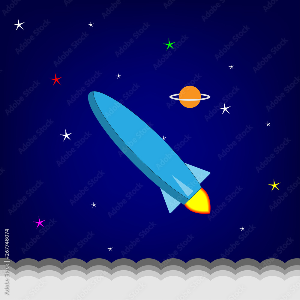Naklejka premium Rocket
