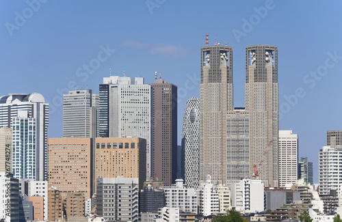 東京風景 新宿 高層ビル群