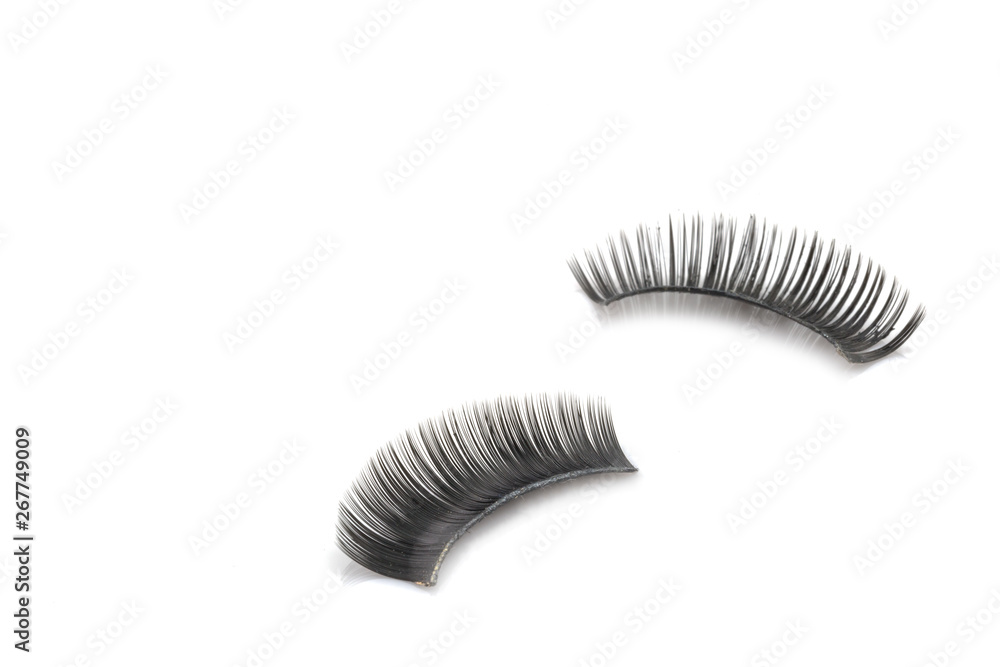 False use eyelashes isolated on white