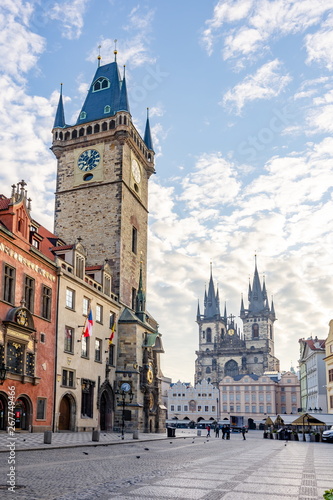 City Hall and Old town square in Prague, Czech Republic