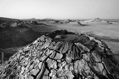 mud volcano in Gobustan national park , Azerbaijan