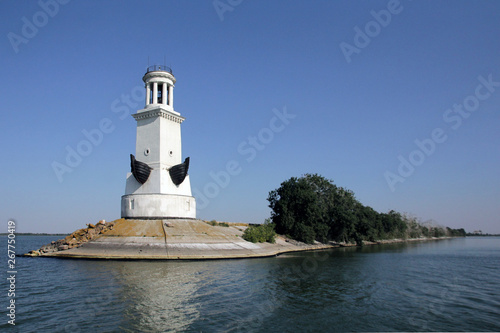 Lighthouse at the Tsimlyansk reservoir near the city of Volgodonsk, Russia photo