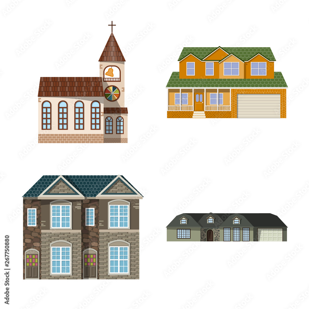 Vector design of building and front logo. Collection of building and roof stock vector illustration. Vector design of building and front logo. Collection of building and roof stock vector illustration.