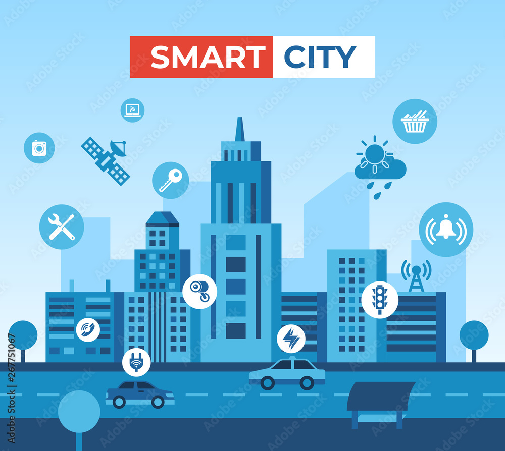 Smart city icons infographics Smart city icons infographics