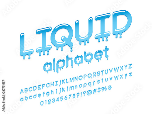 Vector of stylized melted alphabet design