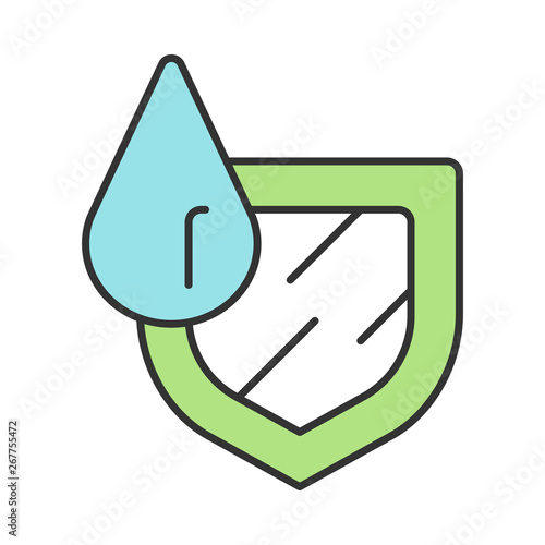 Waterproofing sign color icon