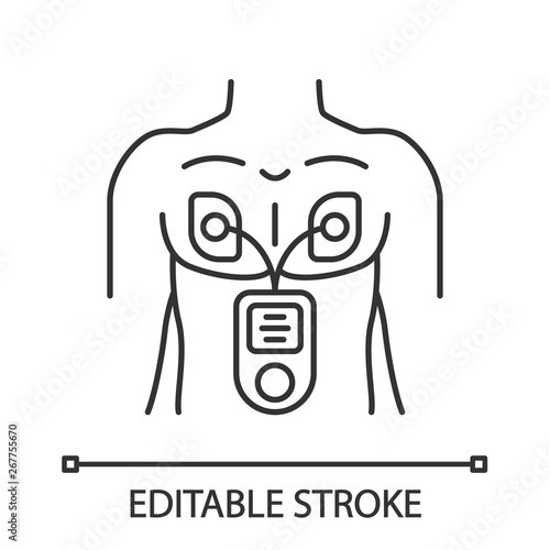 Electrical muscle stimulator linear icon