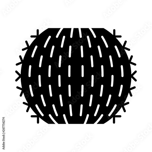 Barrel cactus glyph icon