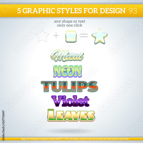 Set of Various Graphic Styles for Design.