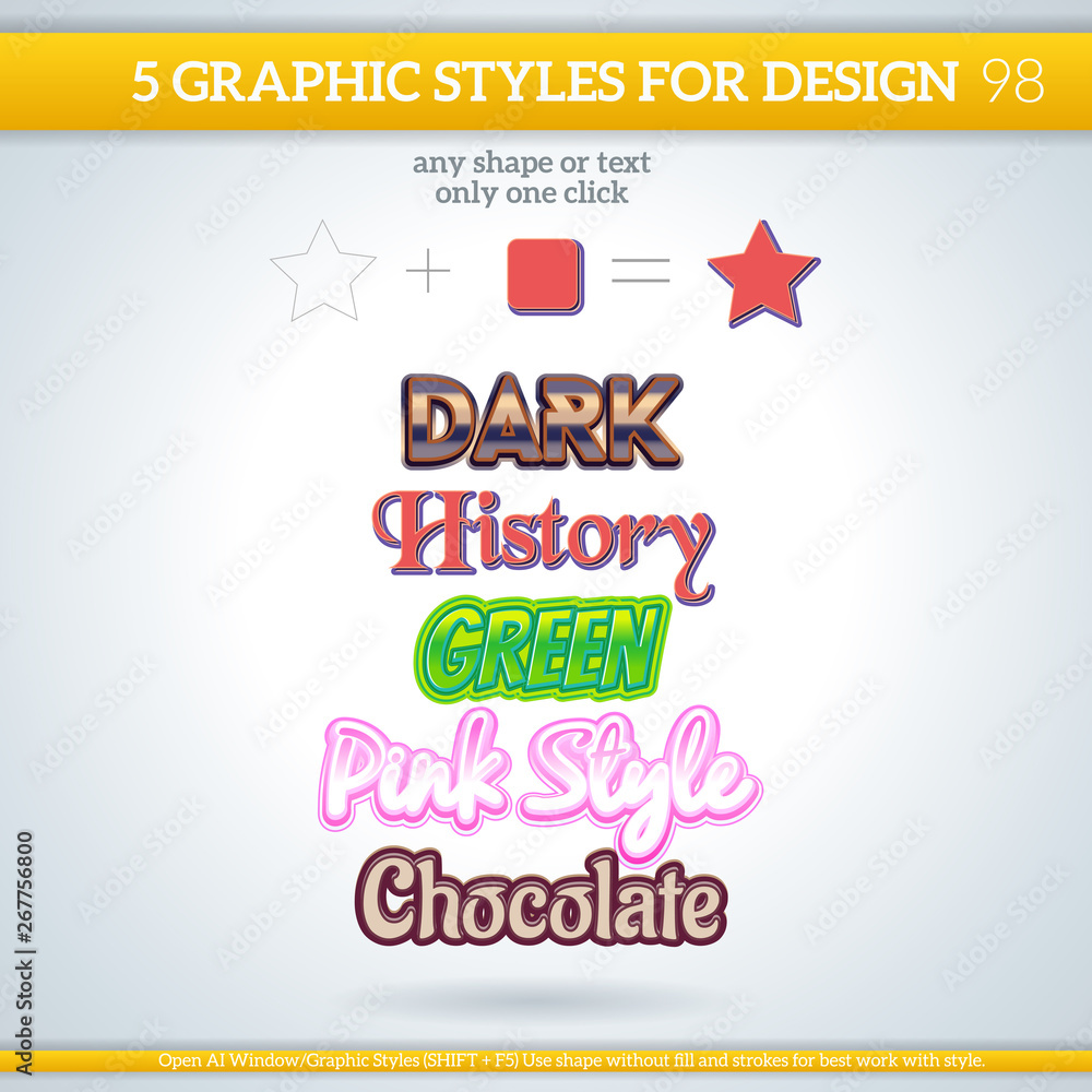 Set of Various Graphic Styles for Design. Set of Various Graphic Styles for Design.