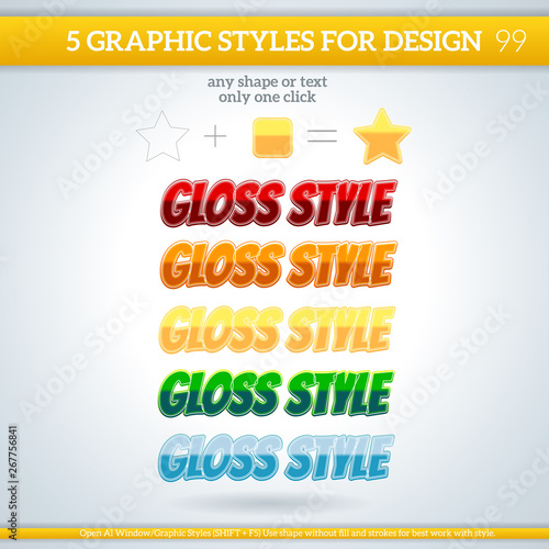 Set of Various Graphic Styles for Design.