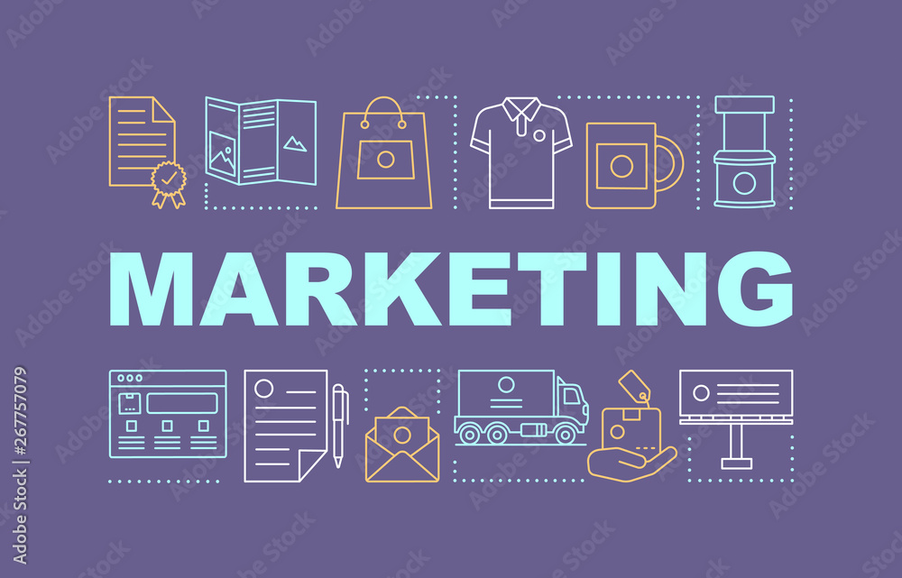 Marketing word concepts banner Marketing word concepts banner