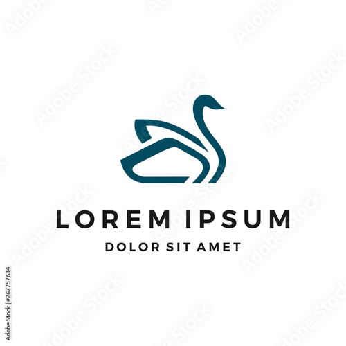 Swan Logo Design Template © Allestudio